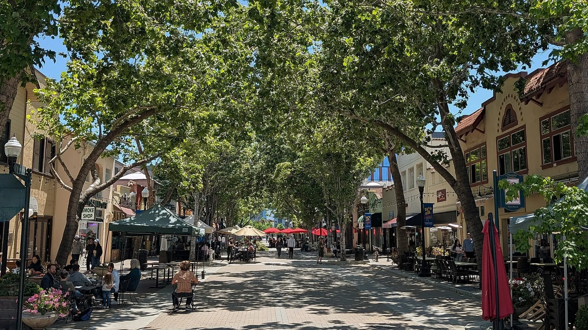 Historic Murphy Avenue, the downtown pedestrian street in Sunnyvale